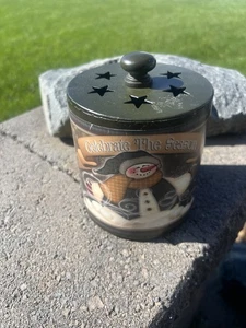 Metal Green Snowman Small Light or Candle Cover By Crazy Mountain A15c - Picture 1 of 2