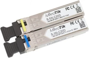 Para modułów SFP MikroTik S-3553LC20D (S-35LC20D 1.25G SM 20km T1310nm/R1550nm + - Zdjęcie 1 z 1