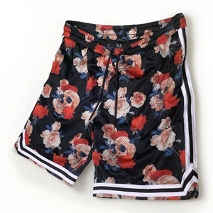 No Boundaries Mens Skulls & Roses Print Drawstring Sweat Shorts XL 40-42 Pockets - Picture 1 of 11