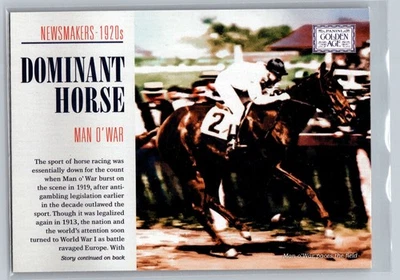 🐎 2014 Golden Age MAN O'WAR #3 Newsmakers Insert Horse Racing "Dominant Horse" - Image 1 of 2