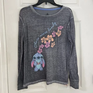 Disney Lilo and Stitch Ohana Means Family Langarmshirt Gr. S Damen Glitzer - Bild 1 von 7
