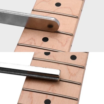 1-Stainless Steel Guitar Fret Crowning File Set Tool Luthier Repairing - Image 1 of 4