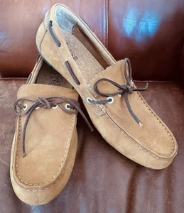 Clarks Men’s Brown Leather Slip on Moccasin Loafers Size 10.5 - Picture 1 of 9