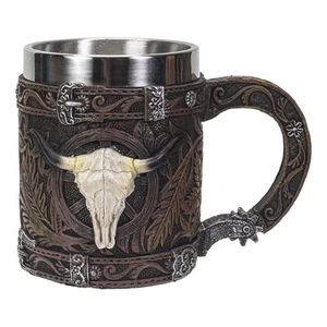 Western Cow Skull Mug Coffee Cup - Picture 1 of 6