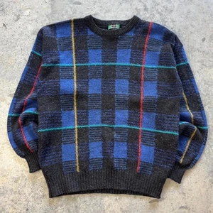90s Colours by Alexander Julian Shetland Wool Knit Sweater Mens Size L VTG - Picture 1 of 7