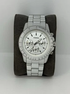 Fossil Stella Men's 42mm Silver-tone Aluminum 10ATM Chronograph Watch ~ CH2745 - Picture 1 of 11