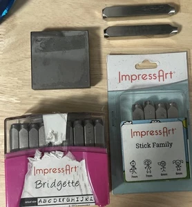 ImpressArt Bridgette Uppercase Stick Family Basic Heart Snowflake Metal Stamps C - Picture 1 of 9