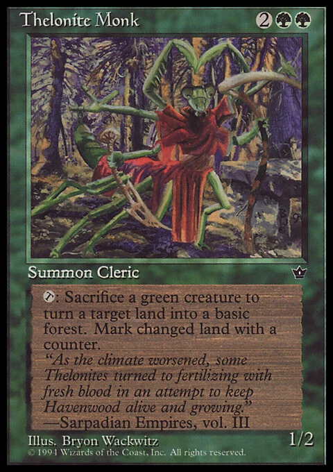 Thelonite Monk X (4) Fallen Empires MTG Excellent up to Near Mint  4RCards - Image 1 of 1