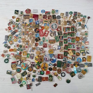 RUSSIAN PIN BADGES Vintage Mixed Lot 250 Olympics Bears Cities - O27 - Picture 1 of 12