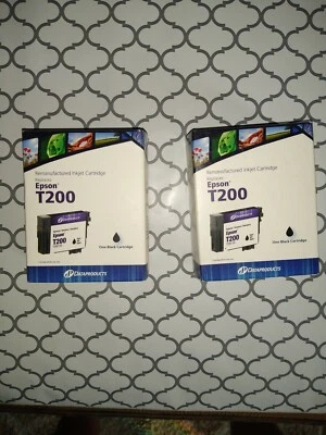 2 x DATAPRODUCTS Remanufact Ink Cartridge Replacement for Epson T200 ink (Black) - Image 1 of 2