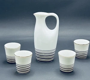 Holt-Howard MCM 1959 Porcelain Cruet W/ 4 Miniature Cups - Picture 1 of 8