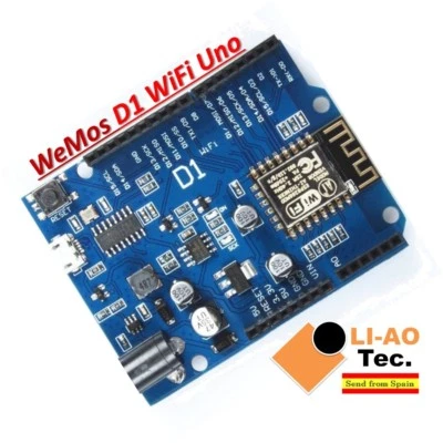 ESP-12F WeMos D1 WiFi UNO Board Based ESP8266 for Arduino Compatible IDE - Imagen 1 de 4