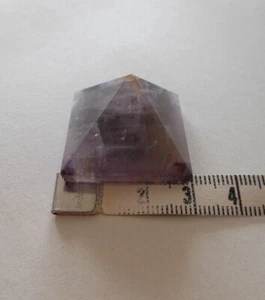Amethyst Kristall Pyramide, NEU, auch im Set m Sapphir Rohstein - Bild 1 von 3