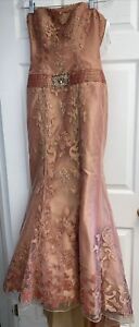 Jovani Evening Formal gown-blush pink-strapless-Size 2