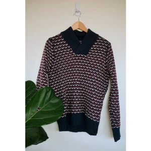 Zara Shawl Neck Patterned Sweater Youth M / Women's S - Picture 1 of 4