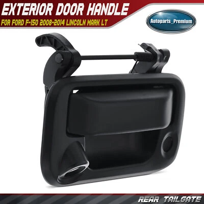 Manija de puerta trasera de metal mejorada con orificio para cámara y cerradura para Ford F-150 Super Duty Foto 1 de 4