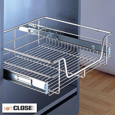Pull Out Wire Baskets For Kitchen Or Bedroom Base Unit With Soft Close Runners  - Image 1 of 2