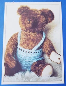 Postcard Brown Teddy Bear Blue Short #31 Han Jurgen Spohn 6.5"x4.5" - Picture 1 of 2