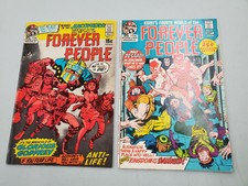 Forever People Lot #3 VF+ & #4 VF (1971) DC - JACK KIRBY