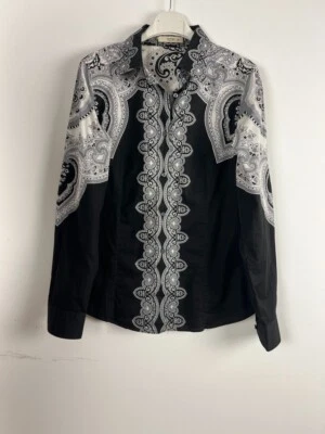 Etro Camisa Blusa Mujer Ropa Estampado Botones Foto 1 de 4