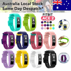 【2Packs】 Fitbit Inspire Ace 2 Kids Silicon Replacement Waist Watch Band Strap - Picture 1 of 27
