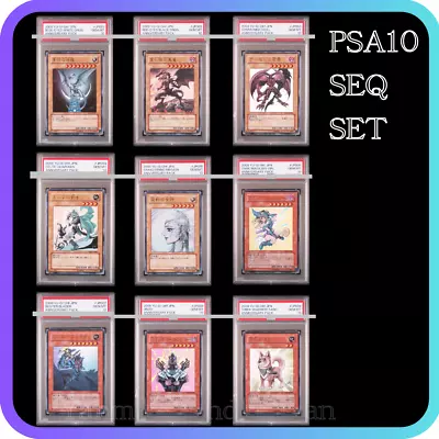 PSA 10 Seq Set Yugioh Kazuki Takahashi Complete YAP1 WJMP Jump Promo Ultra Rare - Image 1 of 4