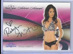 Tarjeta autógrafa Benchwarmer Signature Series 2008 Robyn Watkins en tarjeta automática SKC - Imagen 1 de 2
