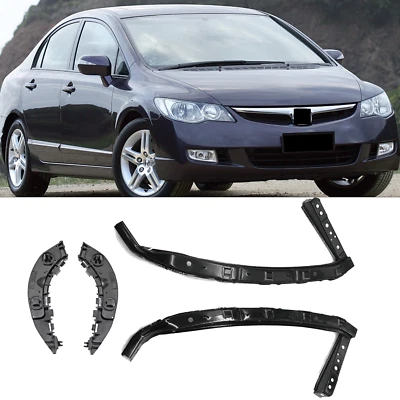 Fit Honda CIVIC Sedan 2006-2011 Headlight & Bumper Support Brackets Front 4PCS - Image 1 of 4