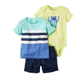 NEW Carter's Baby Boys Romper Bodysuit Shorts T-shirt Wild About Mommy Size 3M 3 - Picture 1 of 1