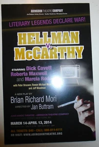 Dick Cavett en Hellman v. McCarthy: póster para June Havoc Theatre, Nueva York, 2013 - Imagen 1 de 3