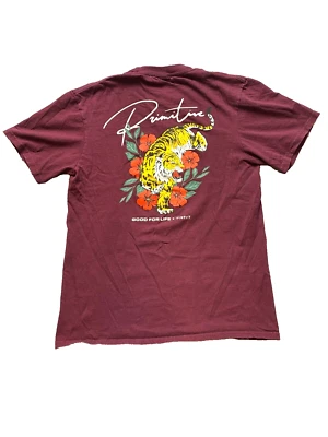 Primitive Shirt Youth Extra Large Maroon Skateboarding Island Tiger Skater Boys - Image 1 of 4