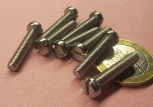 18-8 Edelstahl Käsekopf Schlitzmaschine Schraube M4 x 0,7 x 20 mm lang, 100 Stück - Bild 1 von 12