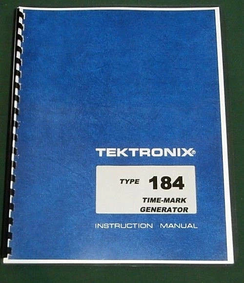 Tektronix 184 Instruction Manual: w/ 11"X17" Foldouts & Protective Covers - Image 1 of 1