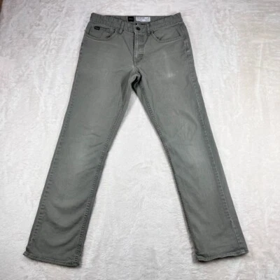 RVCA Jeans Mens 30 Gray Stay Straight Button Fly Light Wash Denim - Image 1 of 4