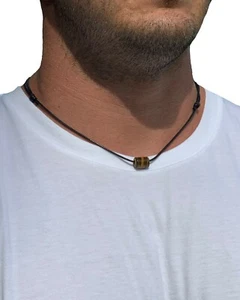 Tiger Eye Adjustable Choker Necklace Healing Stone Good Luck Mens Women Gift - Picture 1 of 3