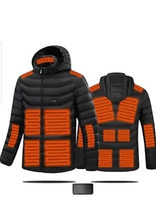 Men’s Heated Jacket, Electric Heated Jacket with 3 Adjustable Heating Levels 15 - Picture 1 of 8