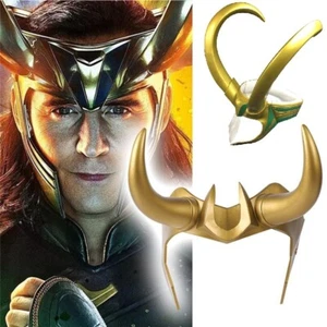 Marvel Thor: Ragnarok Loki Cosplay Helmet Mask Wearable PVC Headwear Party Props - Picture 1 of 17