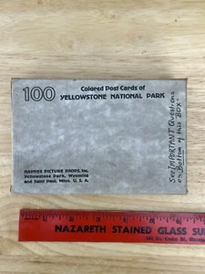 100 YELLOWSTONE PARK RED LETTER HAYNES COLOR POSTCARDS NATIONAL PARKS WYOMING - Picture 1 of 15
