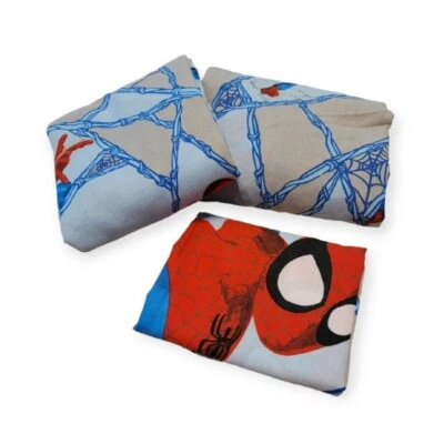 ЧЕЛОВЕК-ПАУК 3 изделия двойной плоский и резинке простыни 1 наволочка MARVEL COMICS 2005 - Изображение 1 из 4