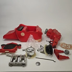 1960'S Marx 24" BIG Red Hot Rod Battery Operated T Bucket Toy Car Vintage - Picture 1 of 7