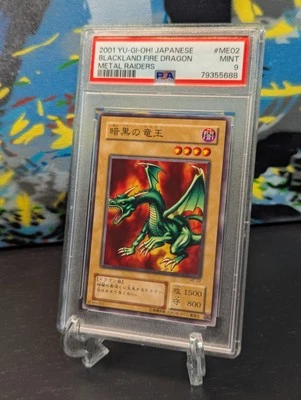 2001 POPof2 Yu-Gi-Oh Japanese Metal Raiders Blackland Fire Dragon #ME-02 PSA9 🔥 - Image 1 of 3