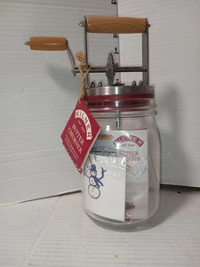 Churner de mantequilla casera Kilner tarro de vidrio de 1 cuarto con mango de madera NUEVO sin caja - Imagen 1 de 3