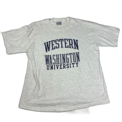 Camisa Vintage Western Washington University XL EE. UU. Vikings College Tee Foto 1 de 4