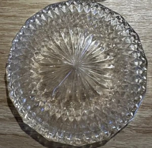 Glass Drink Coaster Fostoria Stratton, Diamonds, Thumbprint Rim Replacement - Picture 1 of 3