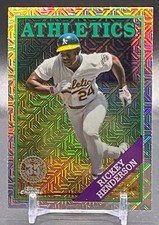 2023 Topps Series 1 #T88C-8 RICKEY HENDERSON 1988 Topps Silver Pack Mojo Chrome