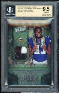 Dalvin Cook Rookie 2017 Panini BF Salute To Service Mem (Ser 5/10) #DCK BGS 9.5 - Picture 1 of 2