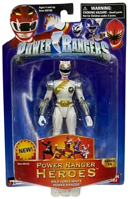 Boneco de ação Power Rangers Heroes Wild Force White Ranger NOVO 2006 Bandai - Imagem 1 de 2