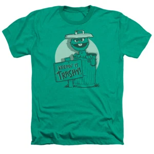 SESAME STREET KEEPIN IT TRASHY Licensed Adult Men's Heather Tee Shirt SM-3XL - Picture 1 of 2