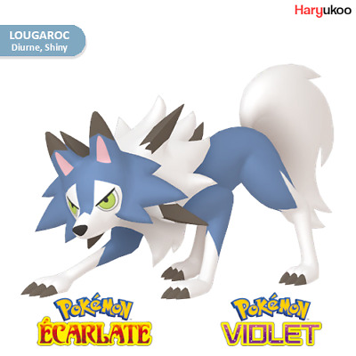 Lougaroc Diurne Shiny Niveau 100 6IV +Masterball Sur Pokémon Ecarlate/Violet • 2.60€