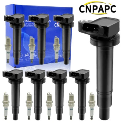 8X Bobina de encendido OEM + 8x Bujía de iridio para Toyota Tundra Sequoia 4,7 L UF230 Foto 1 de 4